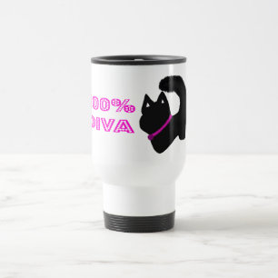 Taza De Viaje Gata diva con brillo