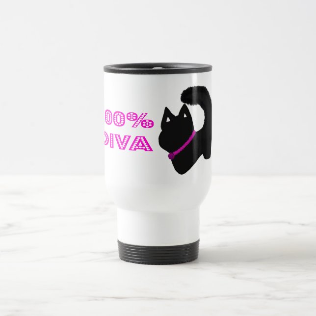 Taza De Viaje Gata diva con brillo (Centro)