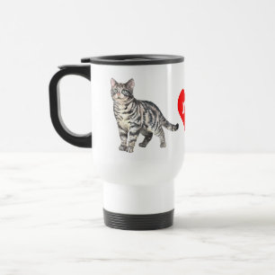 Taza De Viaje Gatito Atigrado Tigre Loco Señora Gato Gatita Mamá