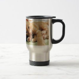 Taza De Viaje Gatito lindo con rayas de tigre