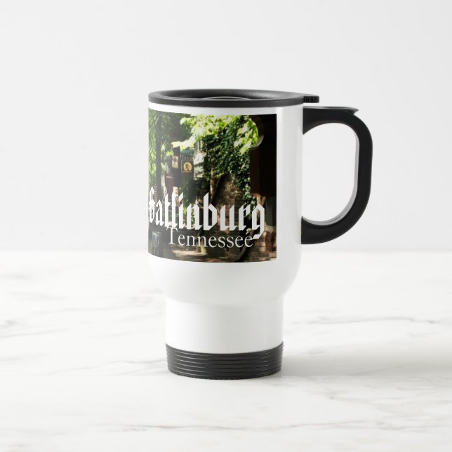 Taza De Viaje Gatlinburg, Tennessee - viajero cuadrado del (Derecha)