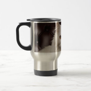 Taza De Viaje Gato blanco majestuoso