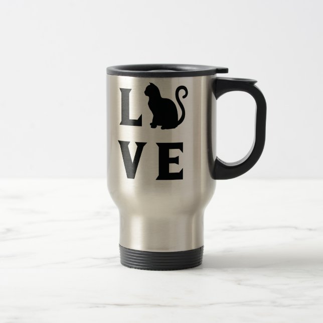 Taza De Viaje Gato de amor (Derecha)