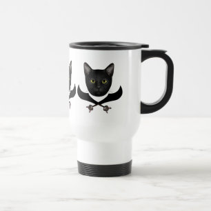 Taza De Viaje Gato de bandera pirata