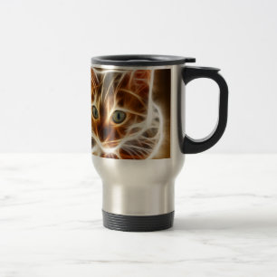 Taza De Viaje Gato de Fractalius Bengala