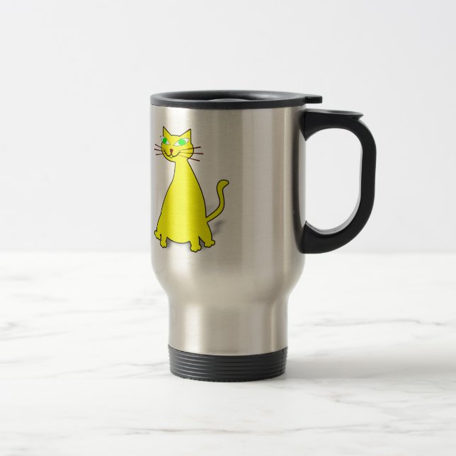 Taza De Viaje Gato de grasa amarillo (Derecha)
