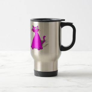 Taza De Viaje Gato de grasa rosa