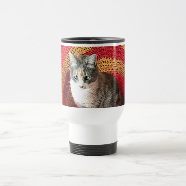 Taza De Viaje Gato de Perla en Afgano (Centro)