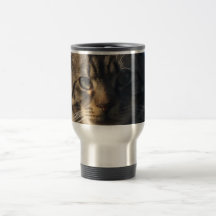 Gato de Tabby - viaje del acero inoxidable/taza