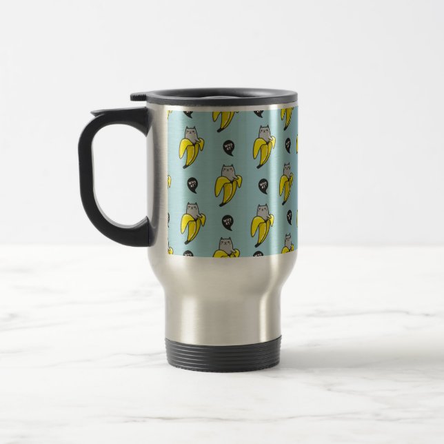 Taza De Viaje Gato en banana (Izquierda)