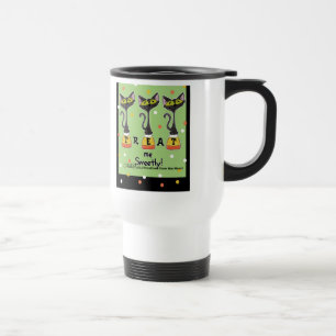 Taza De Viaje Gato en el maíz dulce me trata dulcemente-verde
