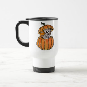 Taza De Viaje Gato en una calabaza