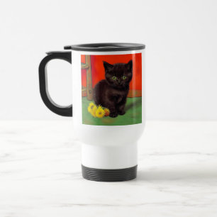 Taza De Viaje Gato negro estilo Van Gogh