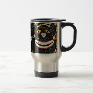 Taza De Viaje Gato negro sonriente