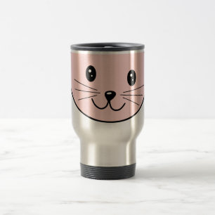 Taza De Viaje Gato rosado lindo