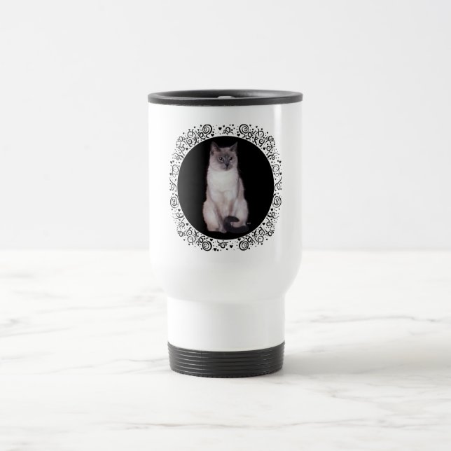 Taza De Viaje Gato Siamés (Centro)