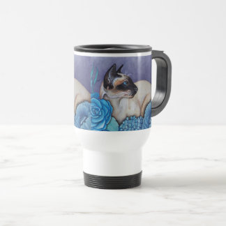 Taza De Viaje Gato siamés de punto de chocolate