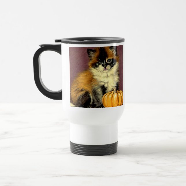Taza De Viaje Gato Vintage Ragdoll Halloween (Izquierda)
