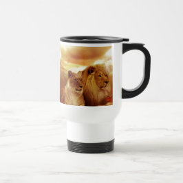 Taza De Viaje Gatos Gatos estampado de raya salvaje diy Aniversa
