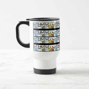 Taza De Viaje Gatos Kitty Coloridos