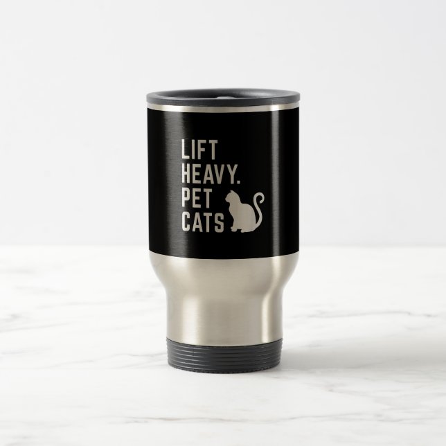 Taza De Viaje Gatos Mascotas pesados elevables - Divertido entre (Centro)