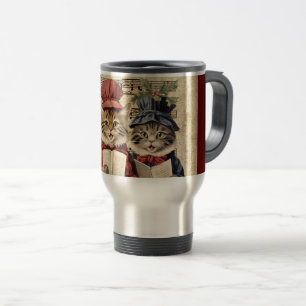 Taza De Viaje Gatos villancistas de Navidad