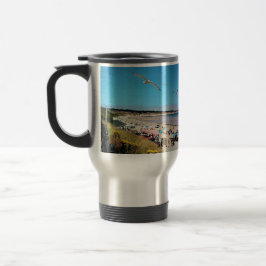 Taza De Viaje Gaviotas en la playa de Bridlington