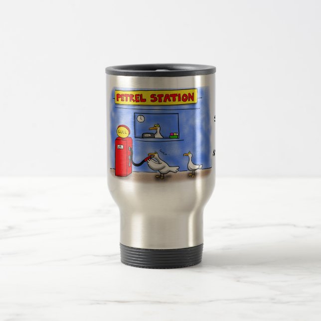 Taza De Viaje Gaviotas marinas divertidas petrel humor personali (Centro)