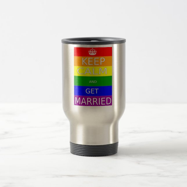 Taza De Viaje Gay - Mantén el mensaje tranquilo - Café viajar Mu (Centro)