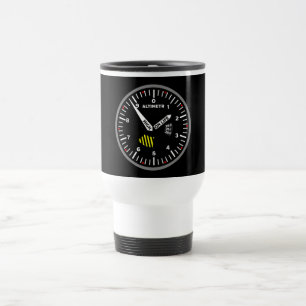 Taza De Viaje Geek de Aviación del Piloto Altimetr