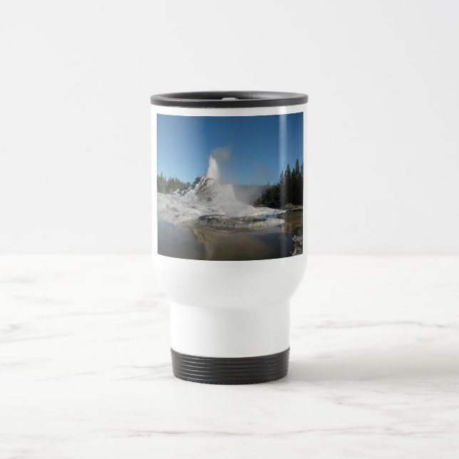 Taza de viaje Géiser de Yellowstone (Centro)