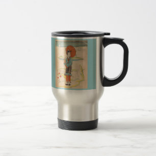 Taza De Viaje Geisha japonesa vintage