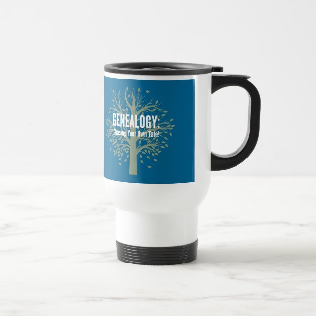 Taza De Viaje Genealogía de viajes Mug (azul) (Derecha)