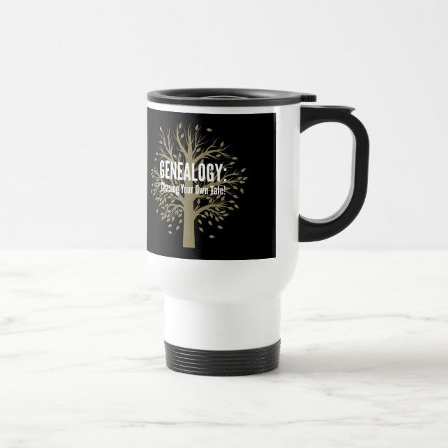 Taza De Viaje Genealogía de viajes Mug (negro) (Derecha)