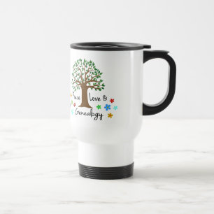 Taza De Viaje Genealogía Paz y Amor Viajes de árbol familiar
