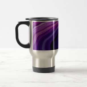 Taza De Viaje Géoda Morada Girada Caída