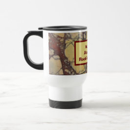 Taza De Viaje Geólogo gracioso Rockundo amarillo rojo marble pie