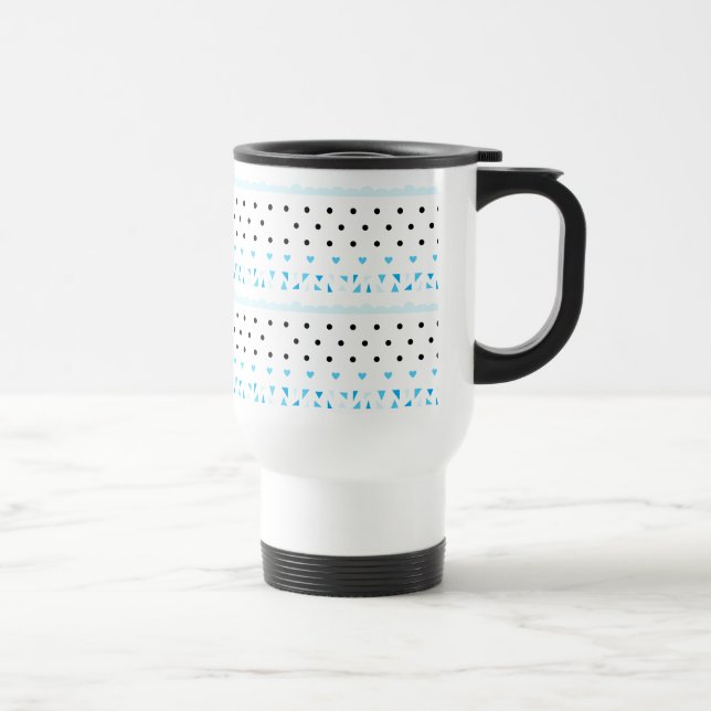 Taza De Viaje Geometría azul (Derecha)