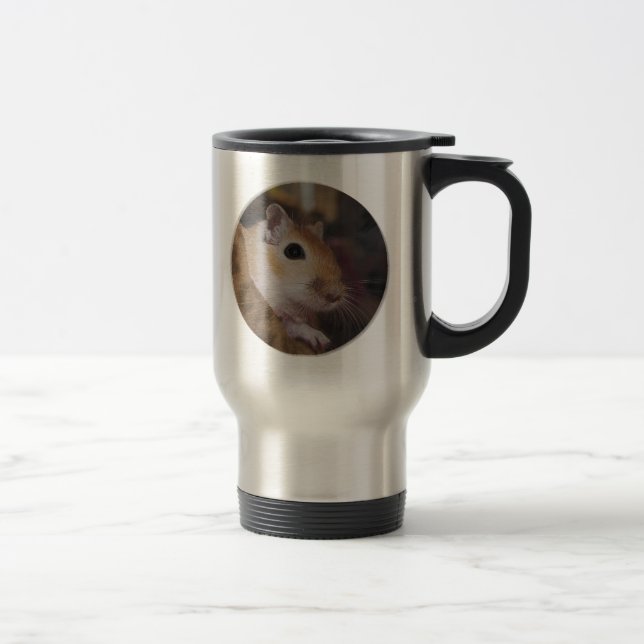Taza De Viaje Gerbil de oro lindo del mascota (Derecha)
