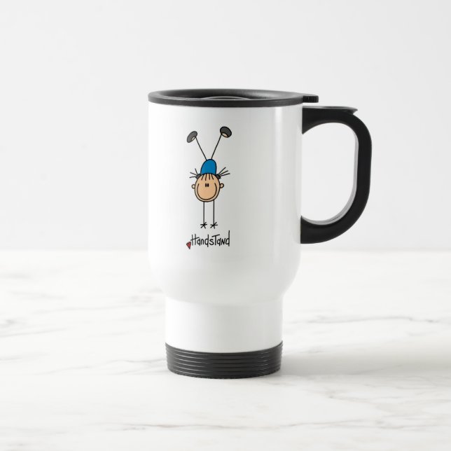 Taza De Viaje Gimnasta que hace Handstands (Derecha)