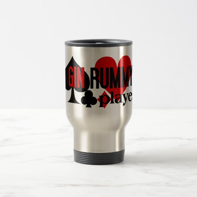 Taza De Viaje Gin Rummy Player mug (Centro)