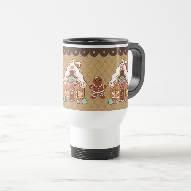 Taza De Viaje Gingerbread House Travel Mug (Anverso derecho)