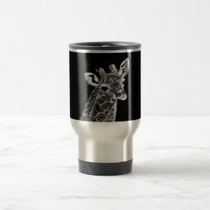 Taza De Viaje Girafa negra y blanca