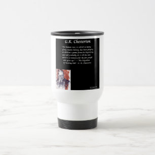 Taza De Viaje GK Chesterton & Línea del Libro de Apertura
