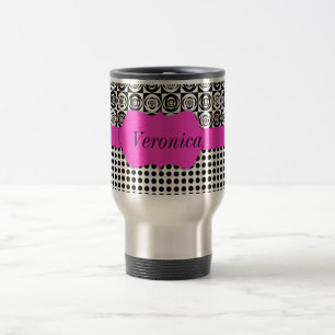 Taza De Viaje Glam, Personalizado rosa caliente