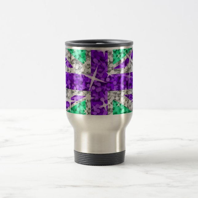 Taza De Viaje Glitz UK Purple travel mug (Centro)