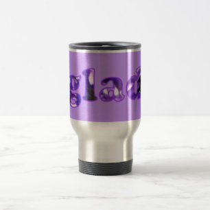 Taza De Viaje Gloria esparcida con flores púrpura Travel Mugs