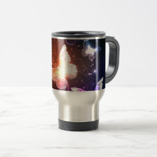 Taza De Viaje Glowing Night Butterflies