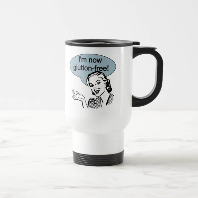 Taza De Viaje Glutton Free con dieta humorística (Derecha)
