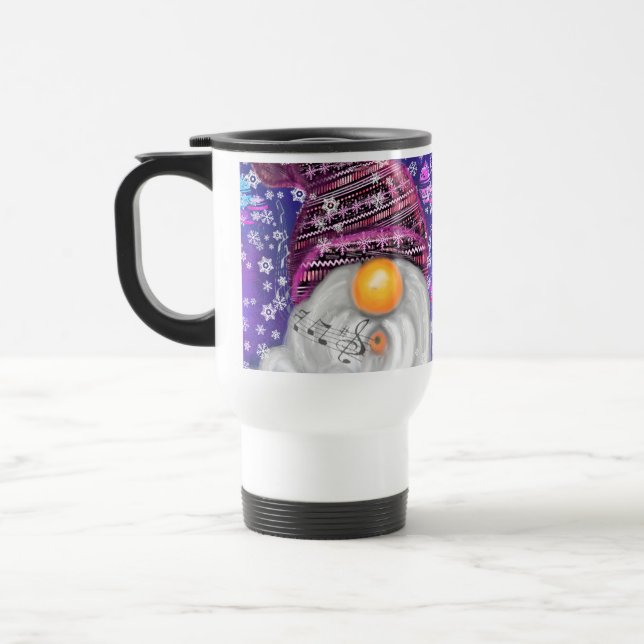 Taza De Viaje Gnome de Navidades felices en camioneta de Gorras  (Izquierda)